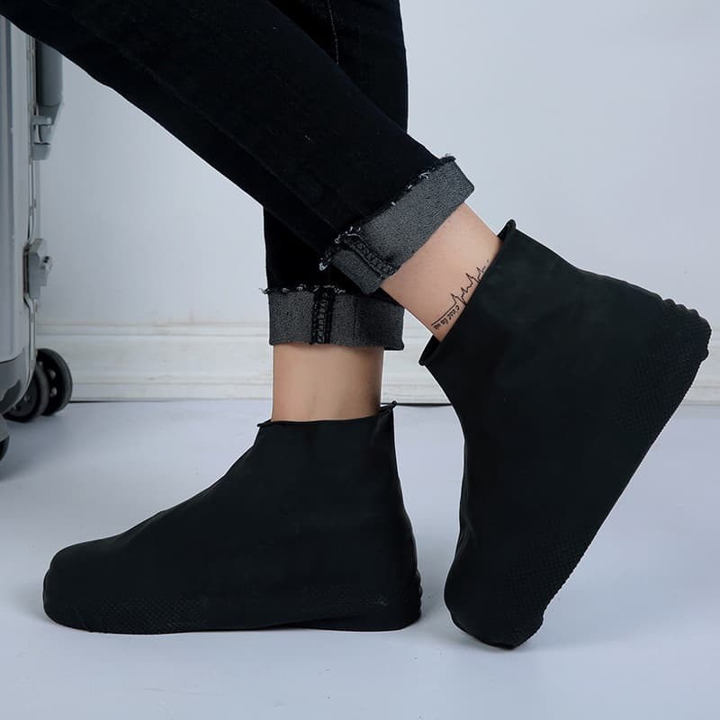 1 Par Capa Protetora De Sapatos/Botas De Chuva De Silicone Reutilizável Antiderrapante M