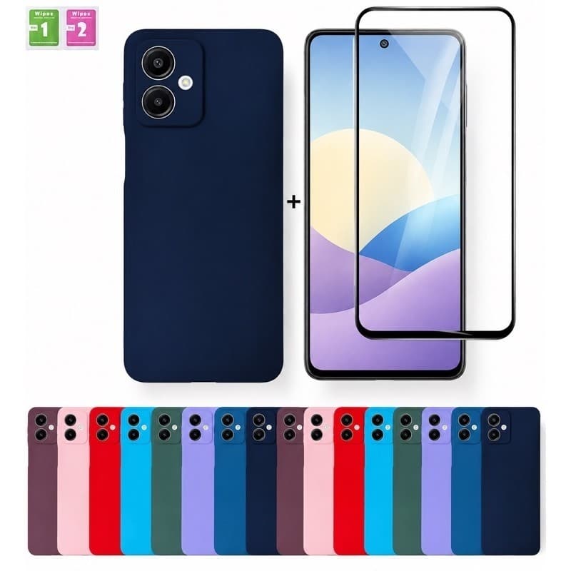 Kit Capa Para Samsung Galaxy A07 + Película De Cerâmica Capinha Aveludada