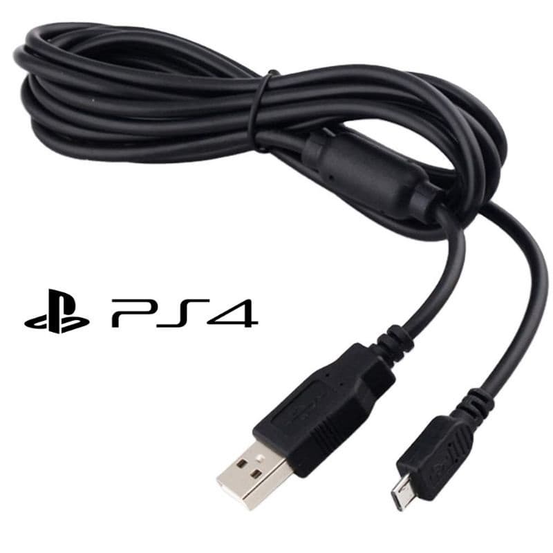 Cabo Para Carregar Controle Para Ps4 Sony Com Filtro 1,8M