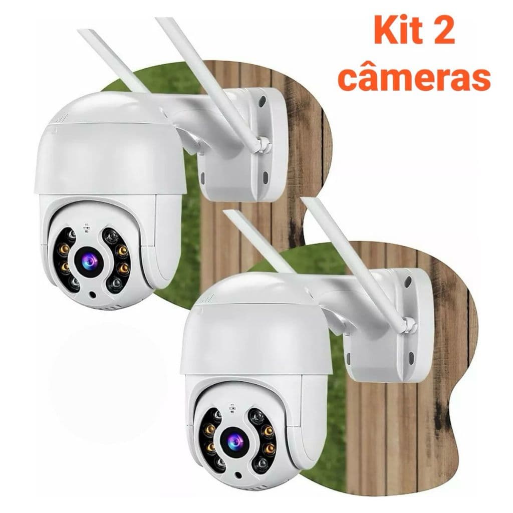 Kit 2 Câmeras De Segurança wi-fi externa À Prova D'água full hd yoosee icsee IP 360 - Bivolt