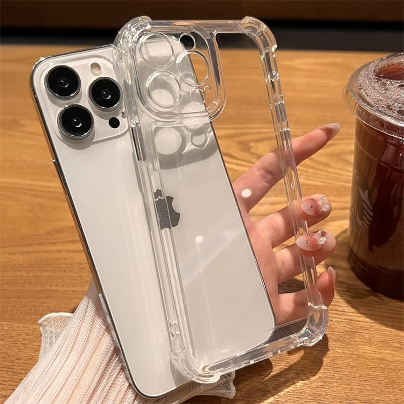 Kit 2 Capinha Para Iphone Anti Impacto Transparente Tpu Capa iPhone XR 11 12 13 14 15 16 17 PRO MAX