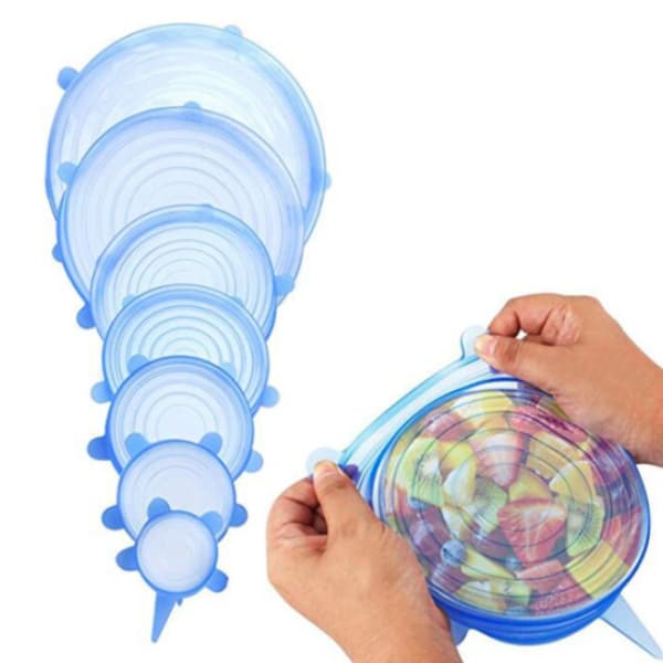 Kit 6 Tampas Silicone Reutilizável Elástica Tapoer Panela