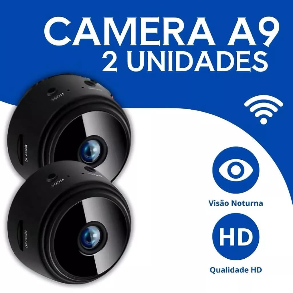 Novo A9 HD Mini com visão noturna Wifi Câmera 1080P Vigilância