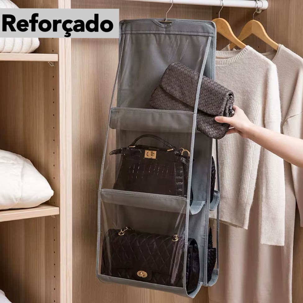 Organizador Multiuso Suporte De Bolsas Com Cabide Anti Poeira OG-104-BC