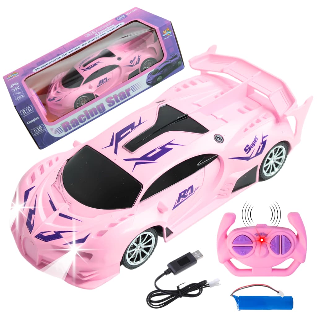 Carrinho Controle Remoto Recarregável Menina Infantil Top