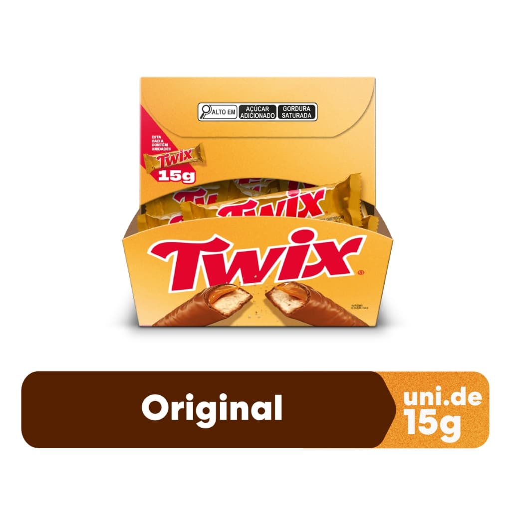 Chocolate Twix Original 30 Unidades de 15g