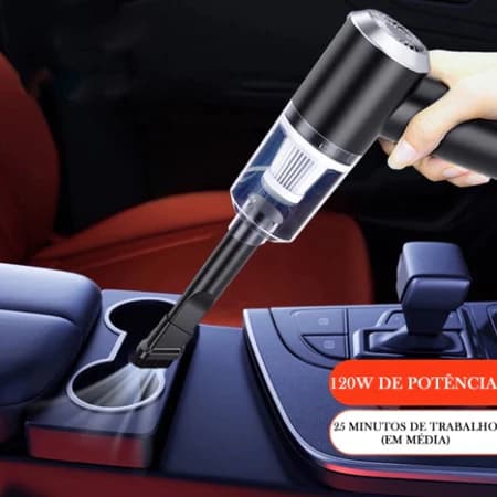 Mini Aspirador de Pó Portátil Automotivo Casa Sem Fio 3 em 1 Recarregável Potente 6000Pa