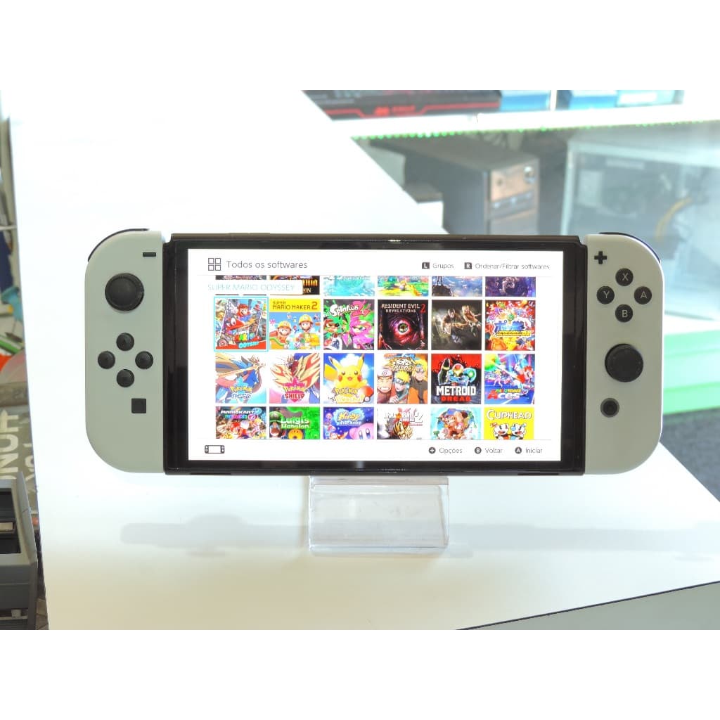 Nintendo Switch Oled 64gb Desbloqueado mais Cartão De 256gb ou 128gb varias cores
