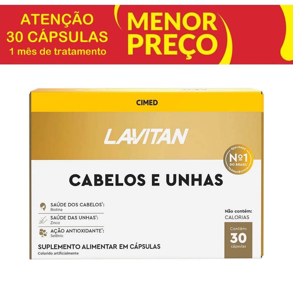 Lavitan Cabelos e Unhas 30 Comprimidos - Cimed