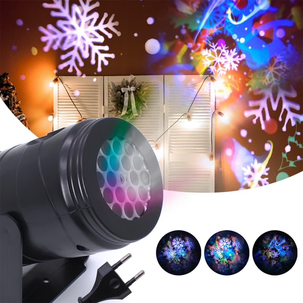 Projetor Led Natal Laser Jardim Desenhos Natalinos 886 Luz Colorida Decoração