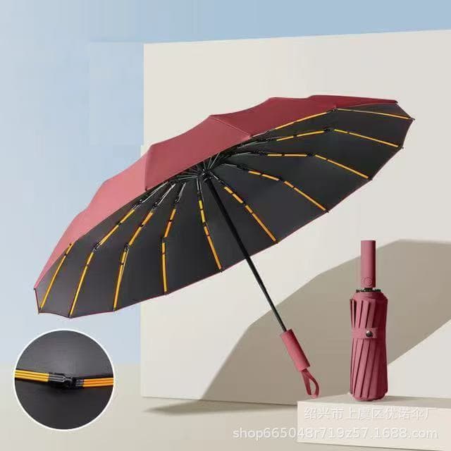 Guarda Chuva Automático Sombrinha Grande Proteção Solar UV Reforçado Dobrável Vários Modelos Colorido