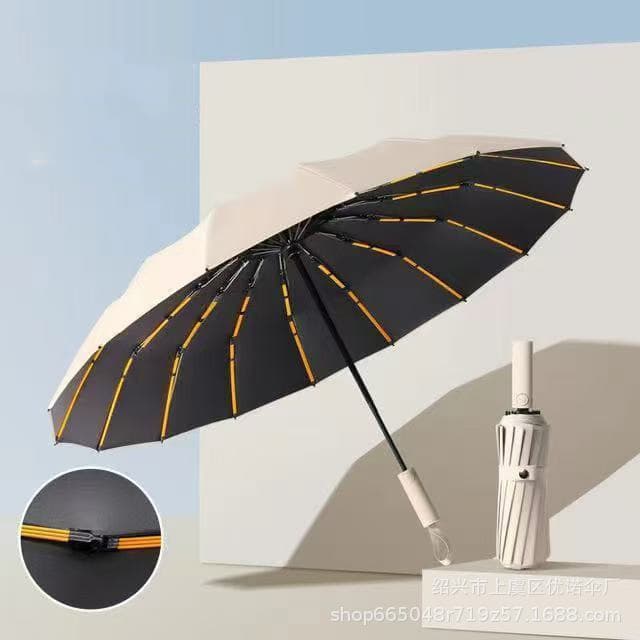 Novo Guarda-chuva Automático Sombrinha Grande Proteção Solar UV Reforçado Dobrável