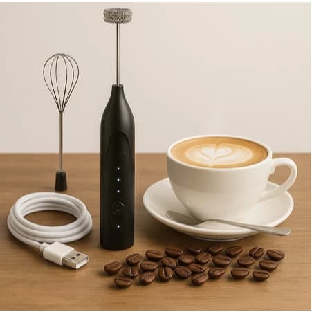 Mini Mixer Portátil Misturador de Bebidas Batedor Espumador Leite USB Recarregável Cozinha Cafe Ovo