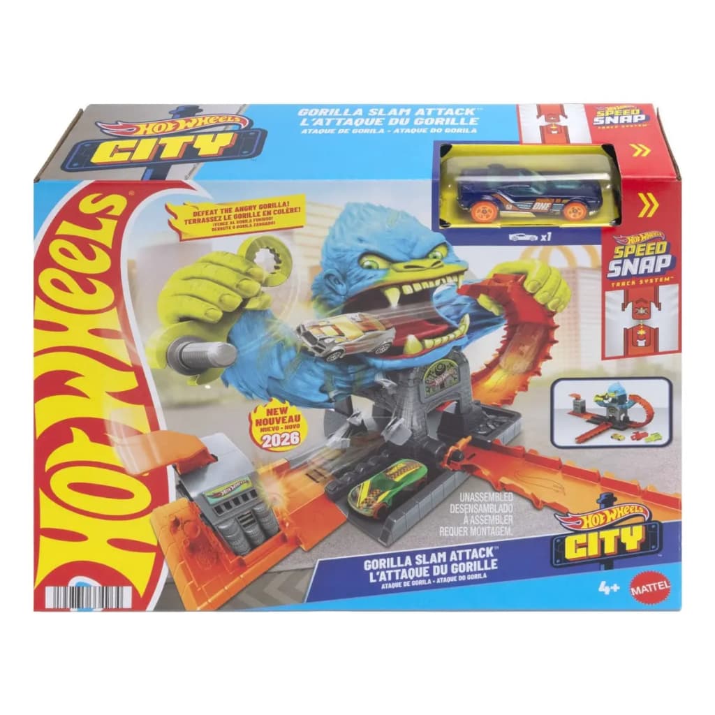 Pista Hot Wheels Ataque do Gorila - Mattel JHL92 Oficial