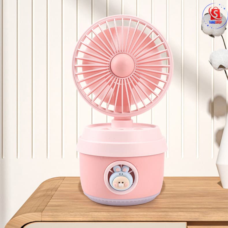Ventilador Portátil Recarregável com Umidificador e Pulverização de Água
