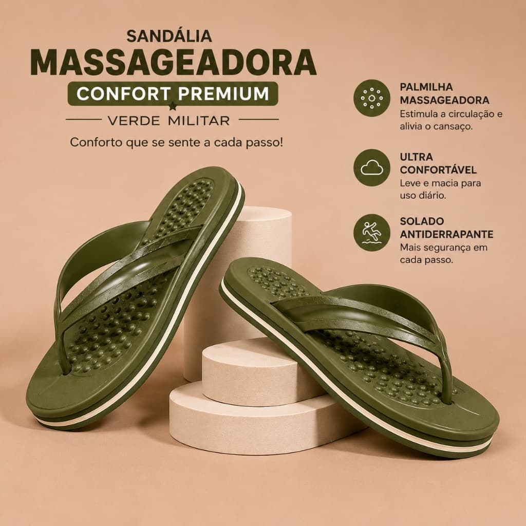 Chinelo Sandália Ortopédica Feminino Antiaderente Macia Confortável