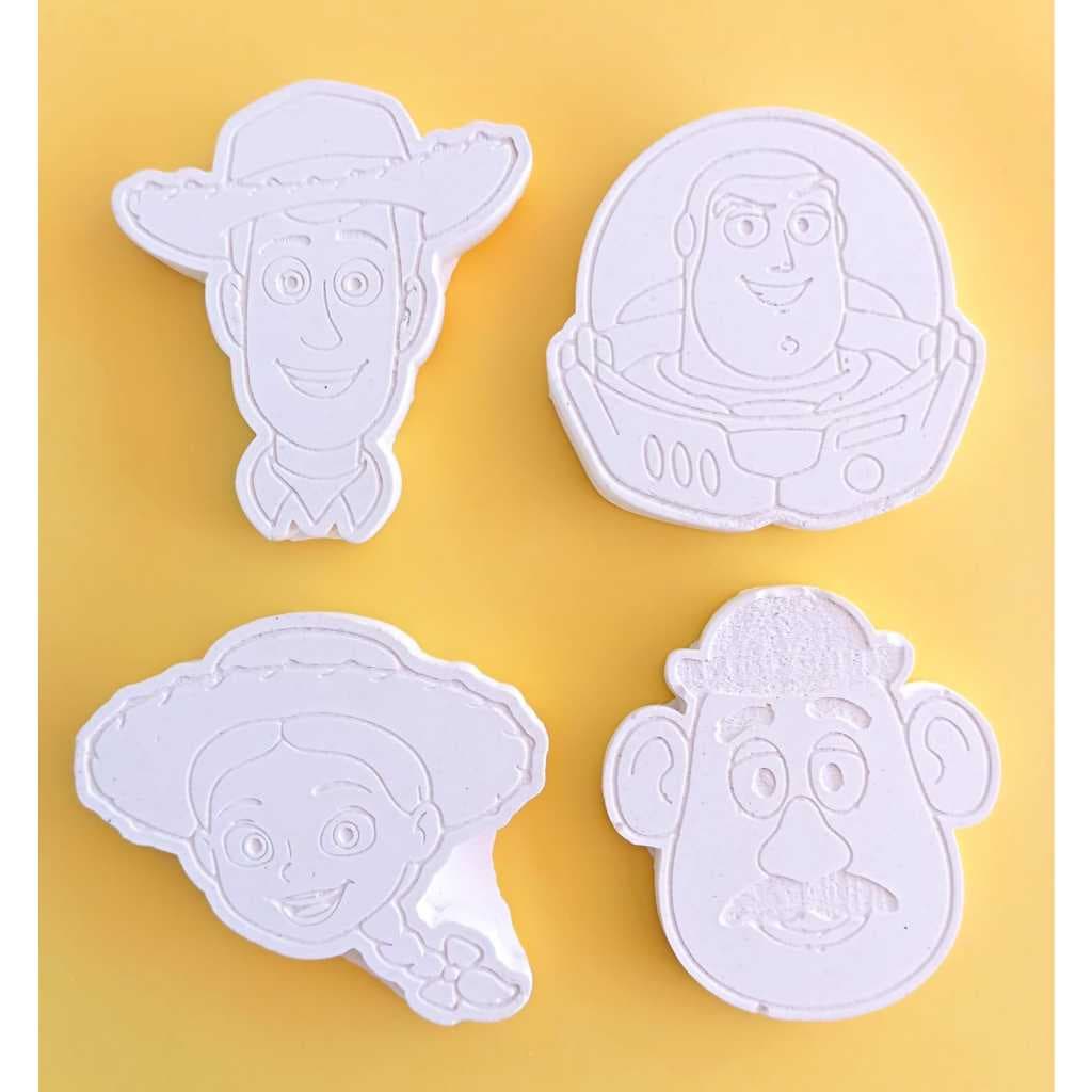 Kit gesso 10 peças TOY STORY para pintura infantil, artesanato, lembrancinha, recreação, diy,oficinas criativas,presente