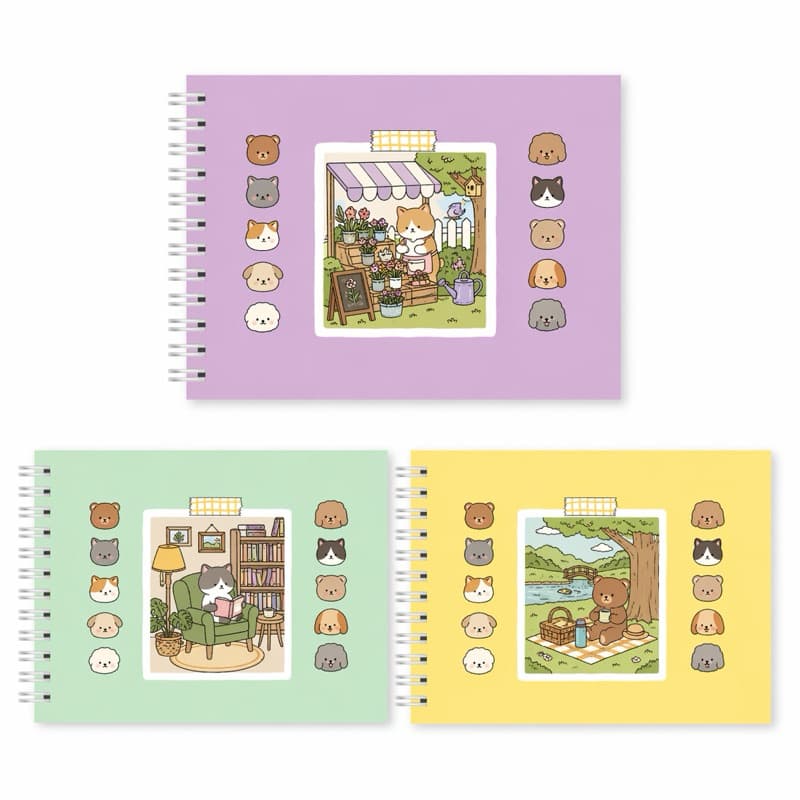Livro de Colorir Capa Dura 100 Folhas 180g Caderno de Desenho Pintura Coloring Book no