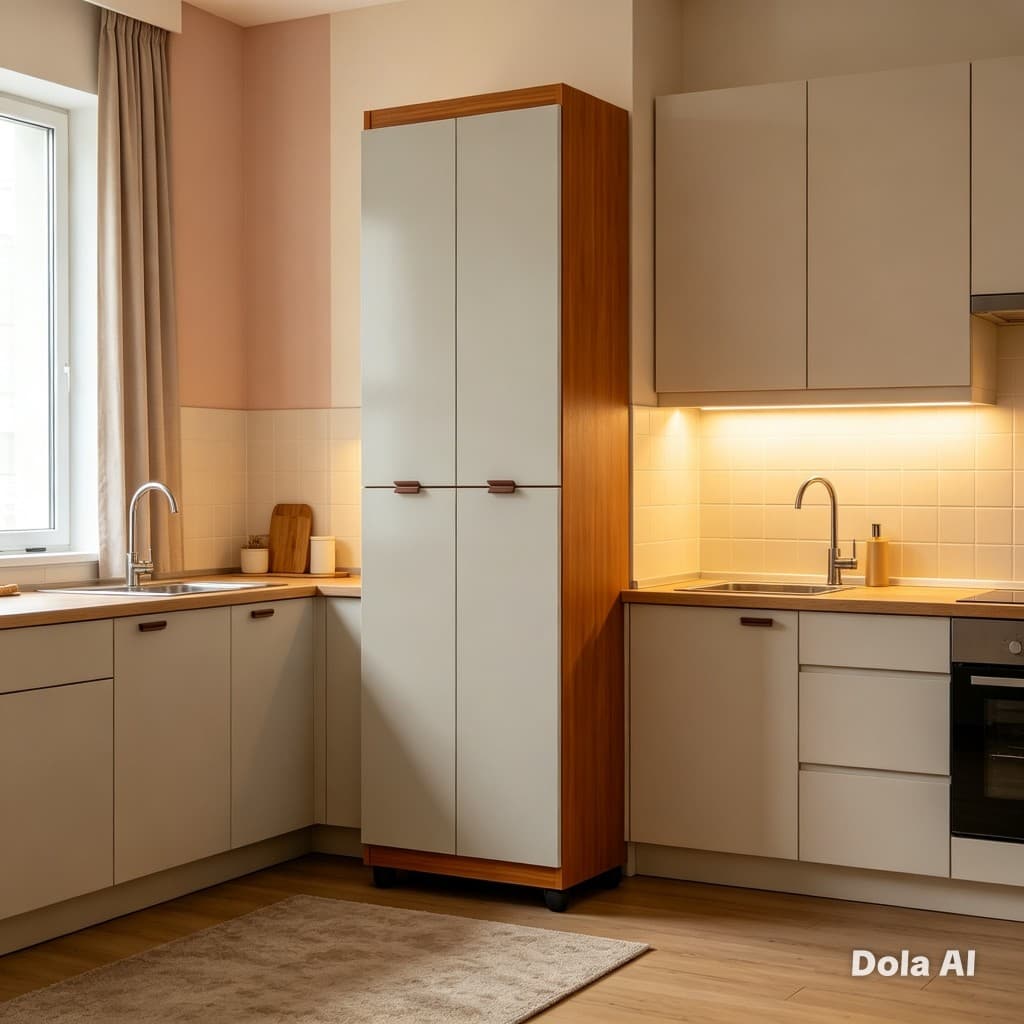 Direto Da Fábrica Com Armário Multiuso Clean 4 Portas 6 Nichos Organizador Lavanderia Quarto Cozinha