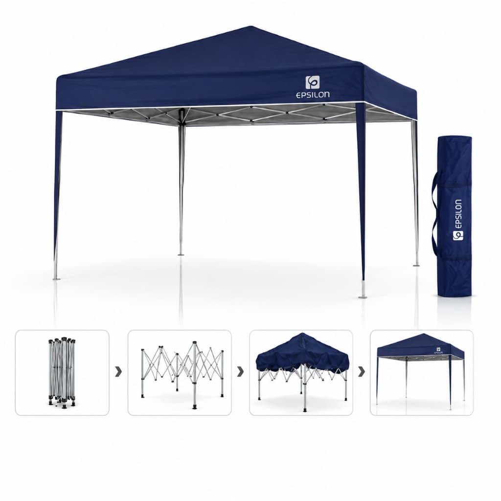 Tenda Personalizada Gazebo 3x3 Tenda Articulada Sanfonada Resistente Barraca Praia Impermeável Eps-2543 Epsilon