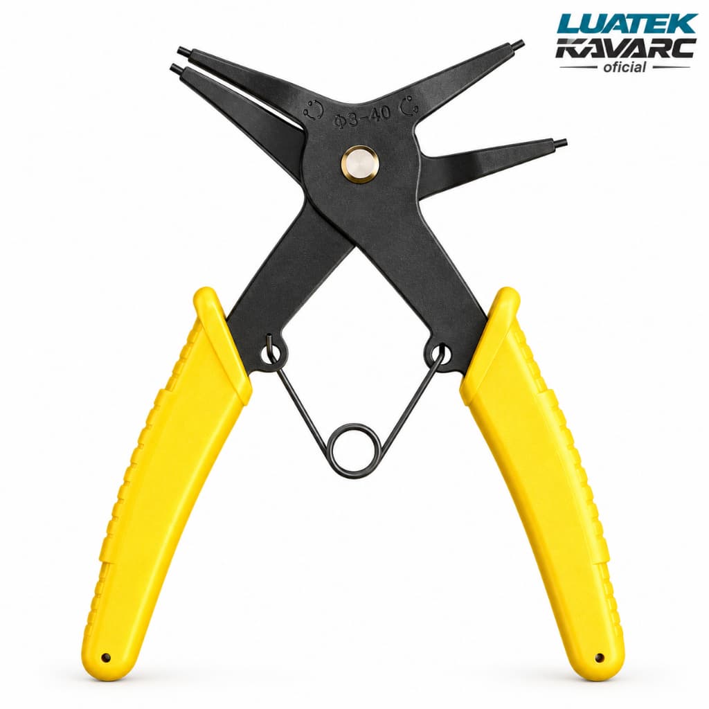 Alicate para Anéis de Retenção 10-40mm Uso Interno e Externo Multiuso 2 em 1-LUATEK