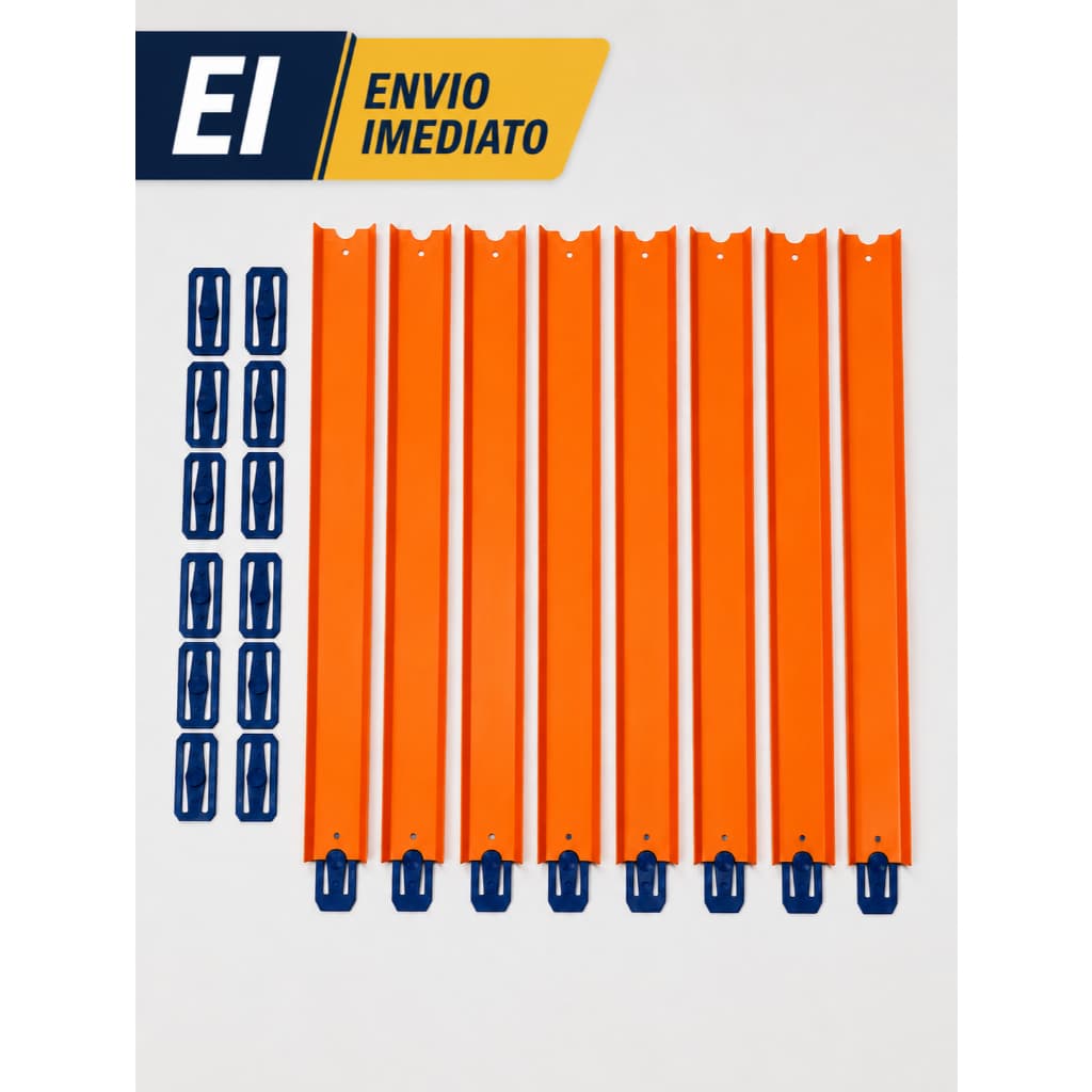 Pista Compativel Hot Wheels e 1/64 - Reta 25 cm com conectores - impressão 3D