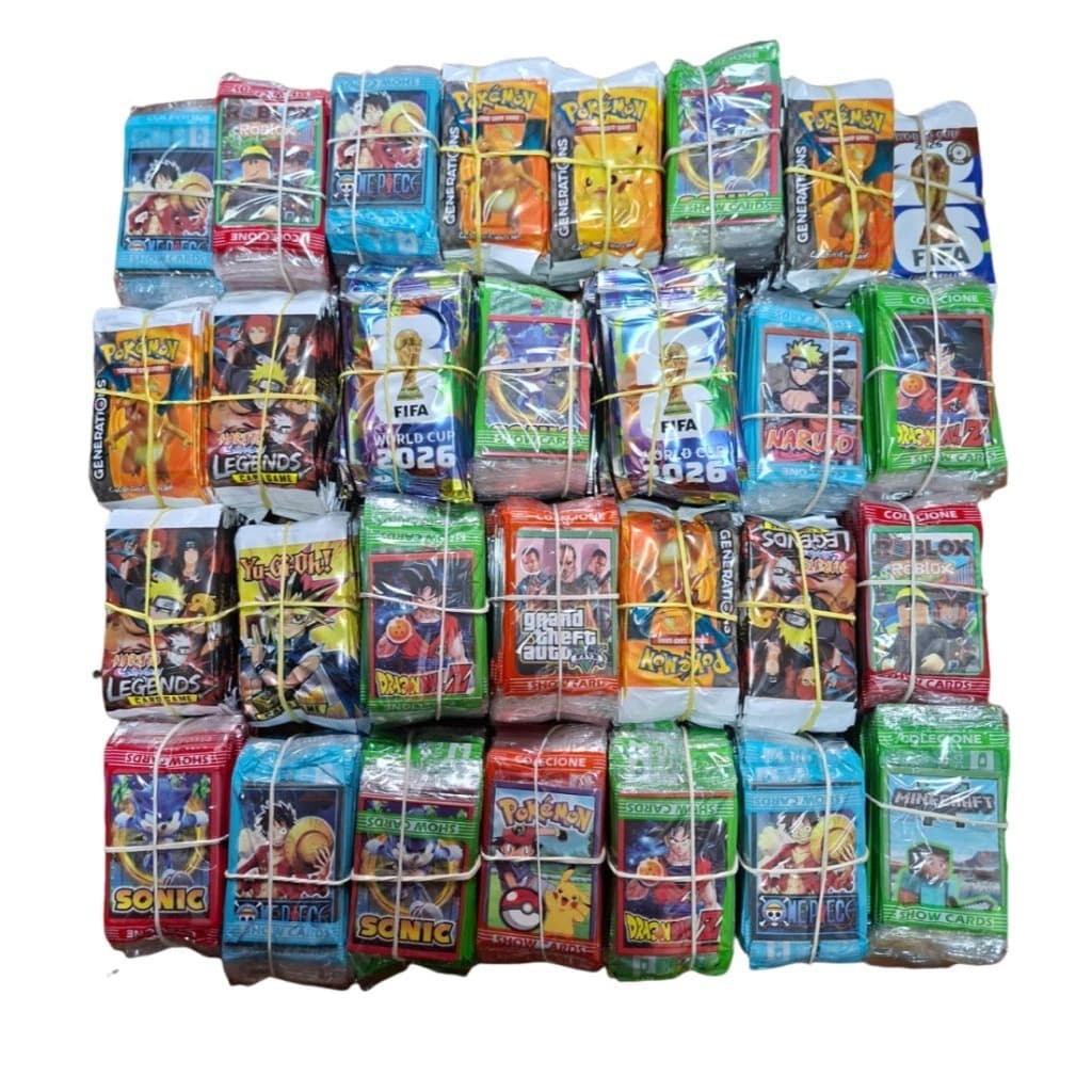 200 Card Figurinhas Com 50 Pacotinhos Cartas Bafô Modelos Variados Da Sua Preferência