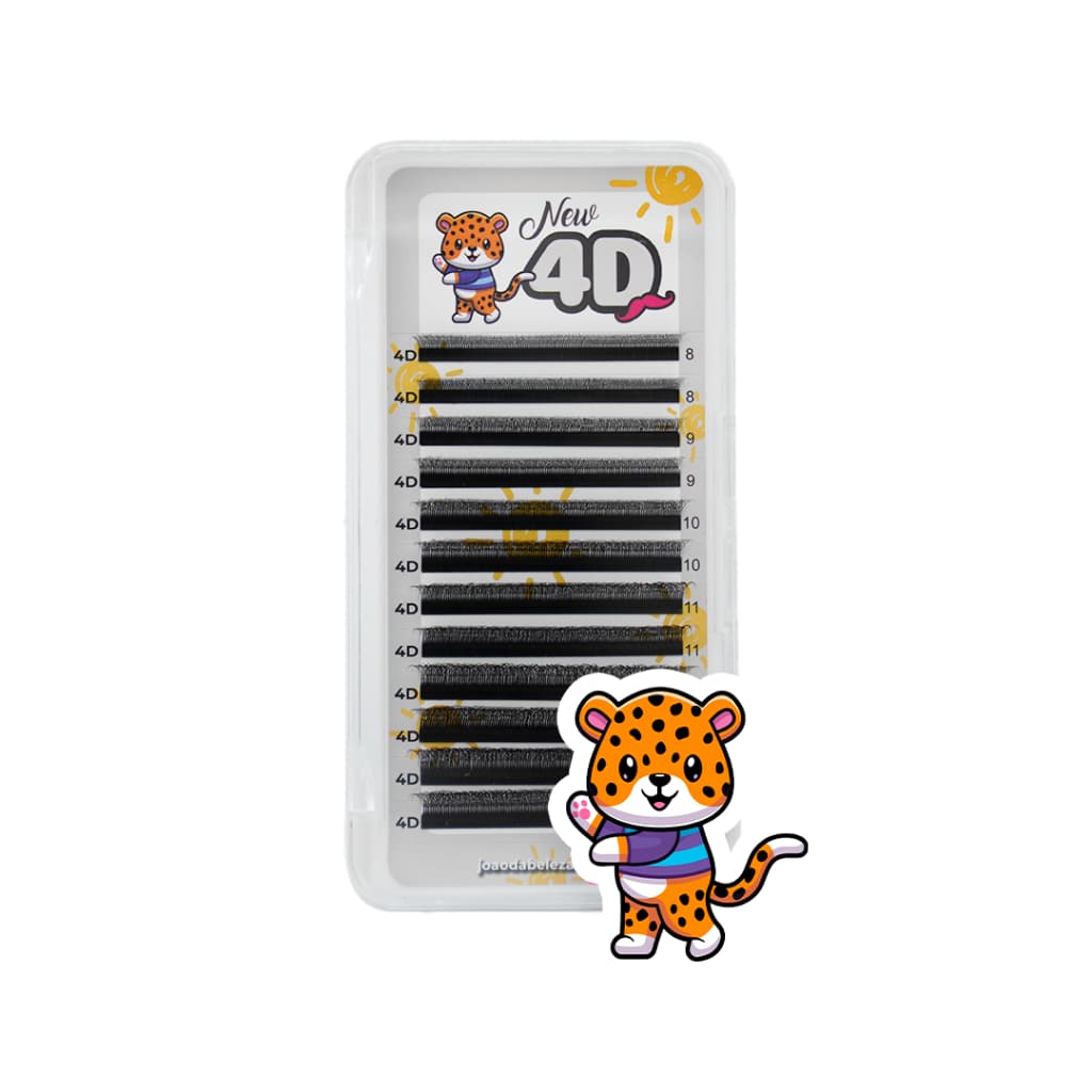 Cilios Posticos New 4d Curvatura D 007 Mix 8 Ao 13 Mm