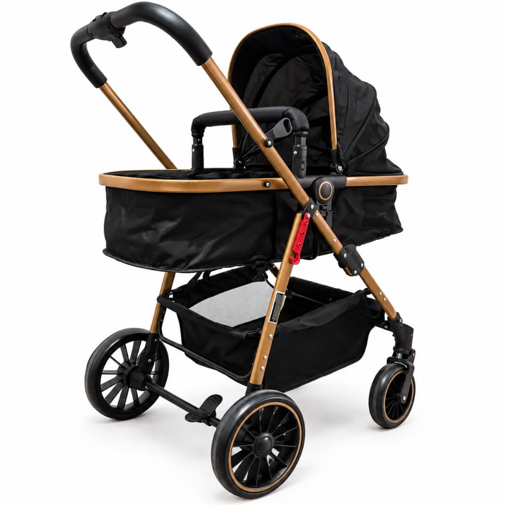 Carrinho De Bebê Completo 3 EM 1 Apoapp Com Moisés e Bebe Conforto - Modelo Europeu Luxo