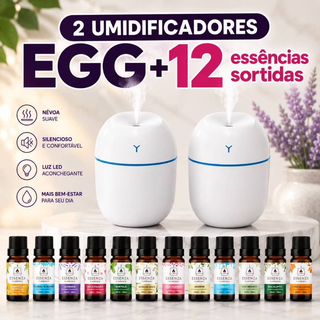 Difusor Umidificador + Essências para Casa