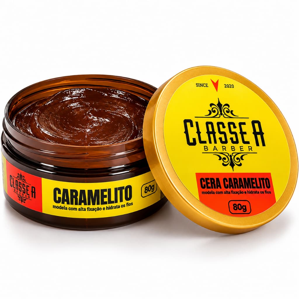 Kit 1,2 Ou 3 Pomadas Pasta Modeladora Caramelito 80g Classe A
