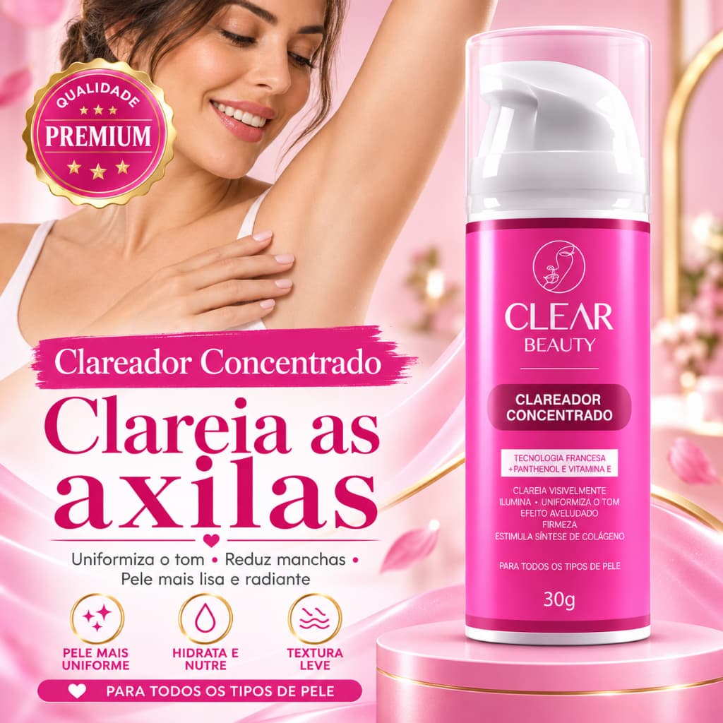 Clareador de Virilha e Axila Creme Clareador Partes Intimas - Clear Beauty