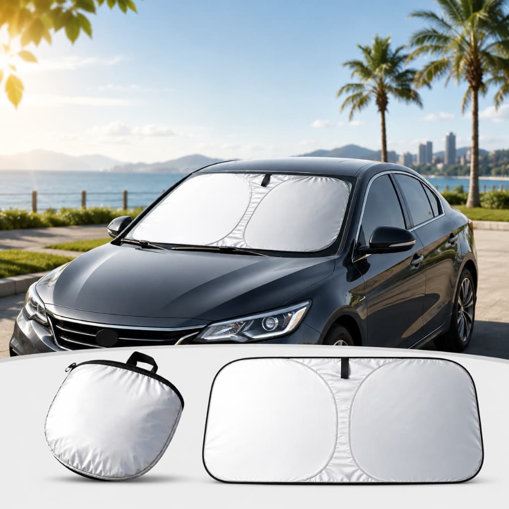 Protetor Solar Para-brisa Carro Quebra Sol Retrátil Dobrável UV Painel Universal Guarda Sol