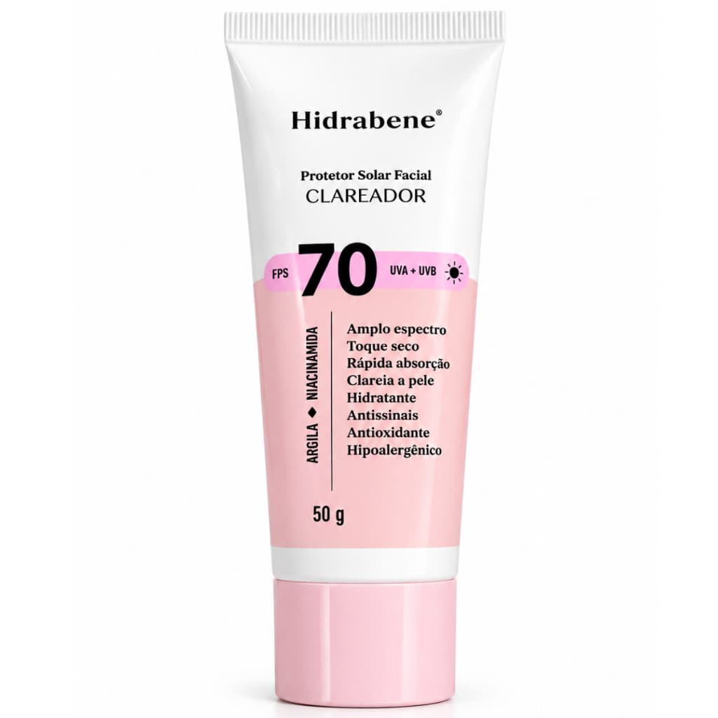 Protetor Solar Facial Hidrabene FPS 70 Toque Seco - 50g