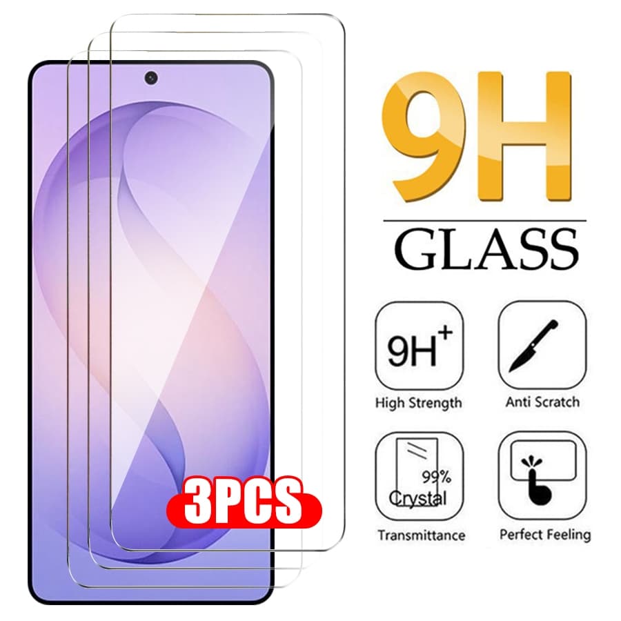 3PCS Clear Película De Vidro Temperado Para Samsung Galaxy S26 Ultra S26 Plus S25 FE S24 S24 S23 S22 S21 Pelicula