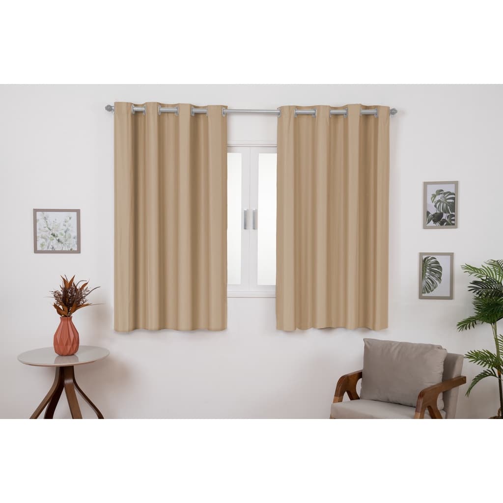 Cortina Blackout 2,20m x 1,30m Quarto Sala Blackout PVC corta 100 % a luz Varias Cores
