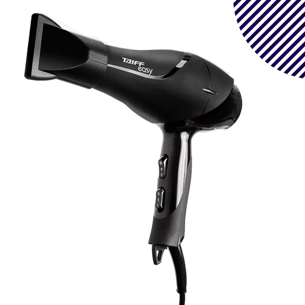 Secador de Cabelo Profissional Taiff Easy Preto 1700W 220V ou 127V