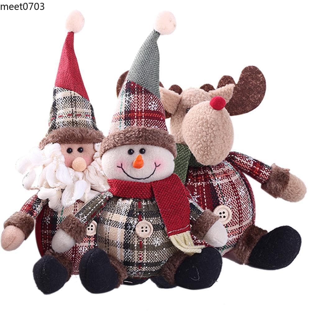 2027 Natal Papai Noel Boneco De Neve Ornamento Festa Xmas Mesa Boneca Presentes De