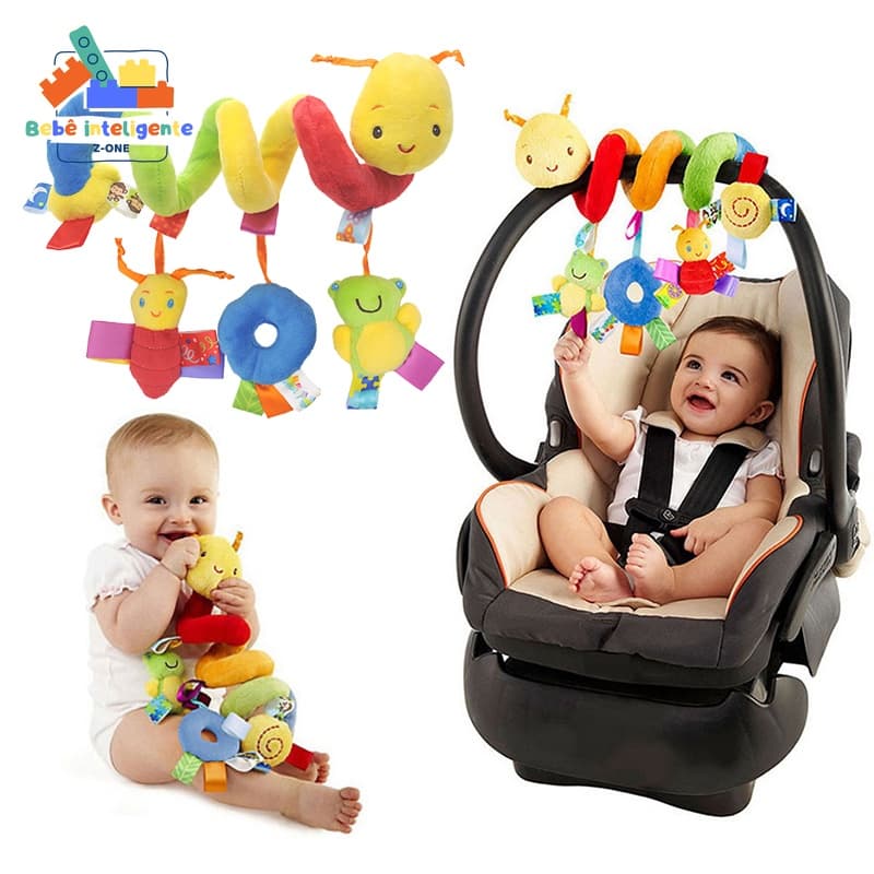 Brinquedos para Bebê Educativo Sensorial-Móbile Berço e Carrinho com Pelúcia Macia-Colorido,Seguro,Brinquedo acalmante