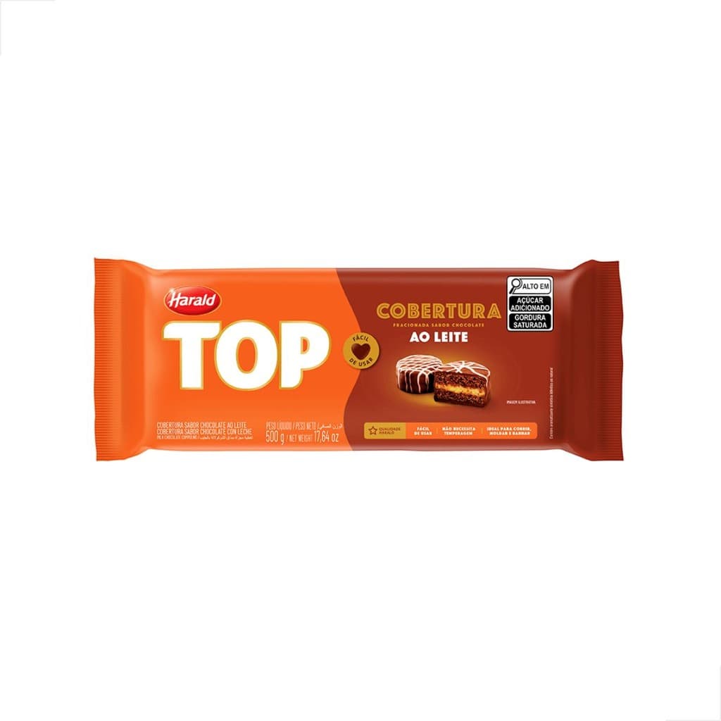 Cobertura Top Chocolate ao Leite em Barra 500GR Harald