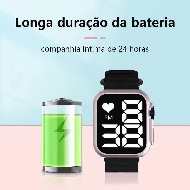 Relógio Esporte Led digital à prova d'agua unissex
