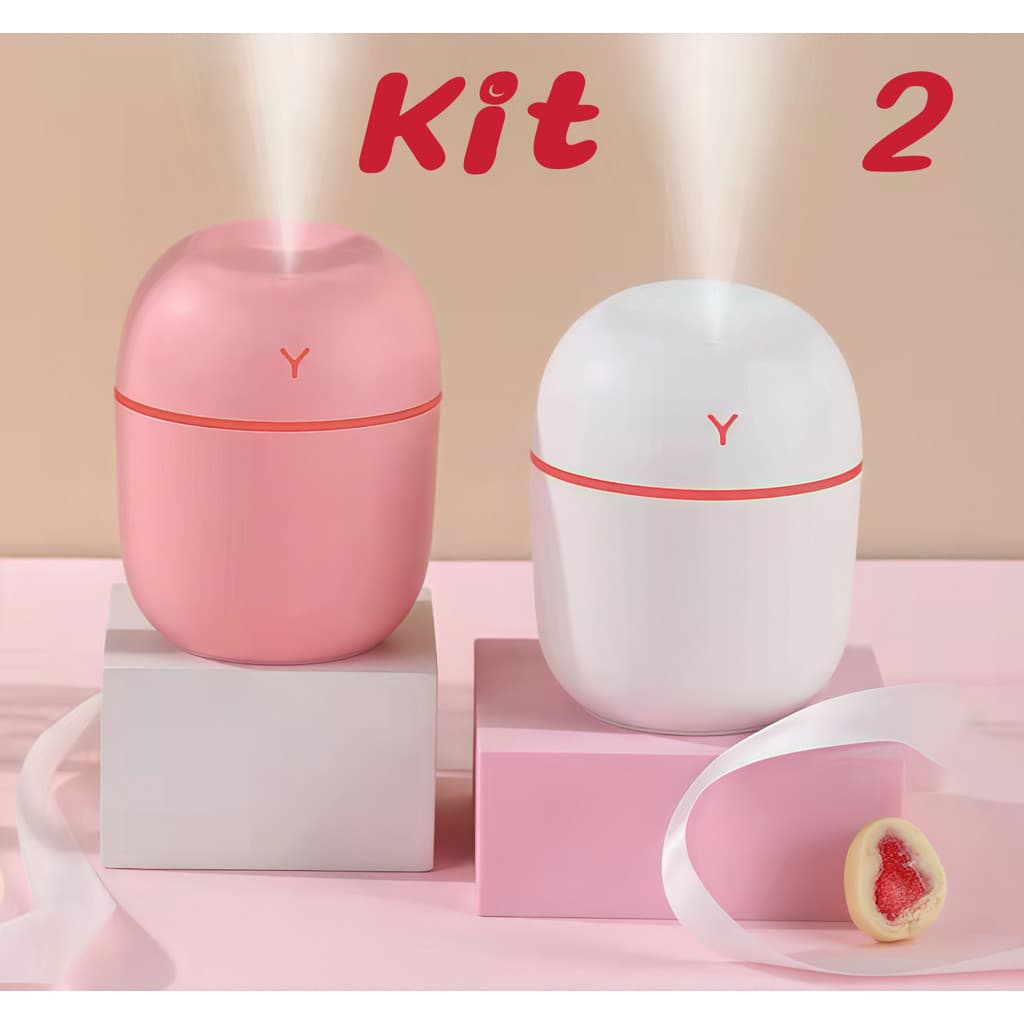 Kit 2 Umidificador Atomizador de Ar Portátil para Casa Umidificador 200ml su