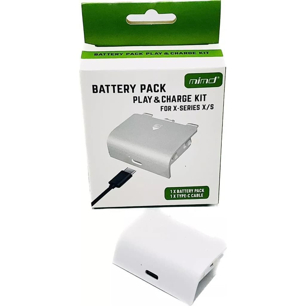 Bat. + Carregador Para Controle Xbox Series X/s Branco