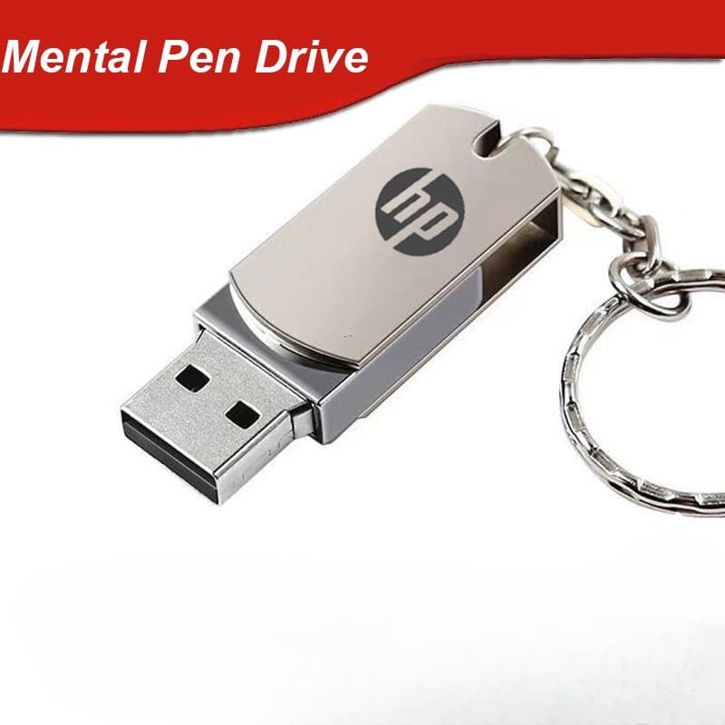 Pen Drive Tb 1 2TB Alta Velocidade De Rotação HP USB Flash 128GB 256GB 512GB PenDrive Mental USB3.0 De Salto Com Chaveiro