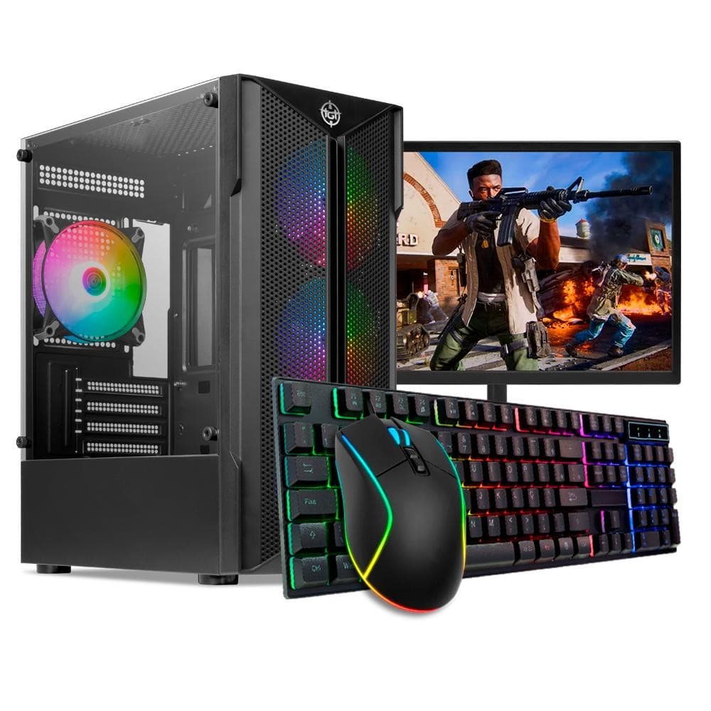 PC Gamer, Intel Core i5, GT 610 2GB, 16GB DE RAM, SSD 240GB, Completo, Monitor + Adaptador WI-FI