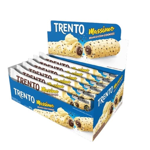 Chocolate Trento Massimo Branco Com Cookies 15 Unidades De 25g