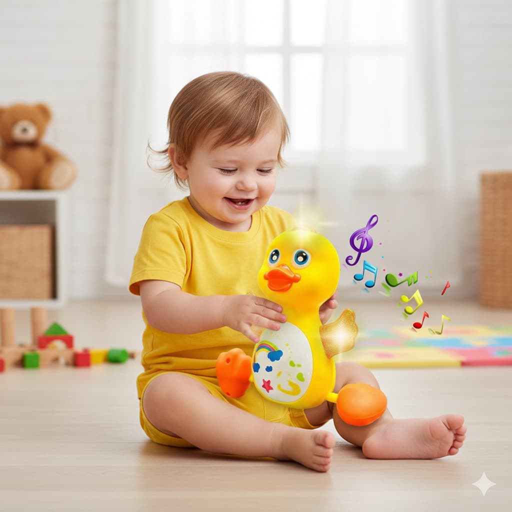 *OFERTA* Pato Infantil Musical Dançarino Amarelo Com Luzes e Sons