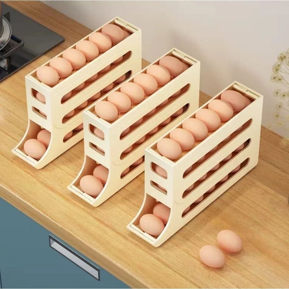 Suporte Organizador De Ovos Dispenser Para Geladeira Prático Anti-Queda Utensílios De Cozinha