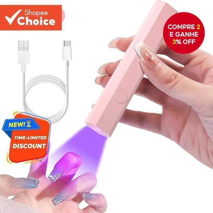 Mini Lâmpada Portátil Para Unhas , Todos Os Esmaltes Em Gel , Secagem Rápida , USB , Secador De UV , LED , Lanterna , Ca