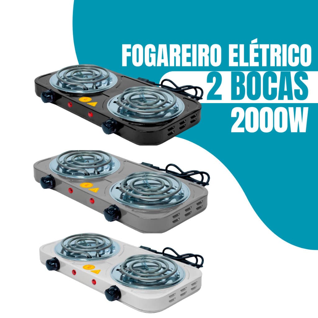 Fogão Fogareiro Elétrico Portátil Cooktop Camping